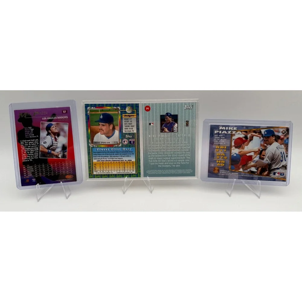 Mike Piazza Dodgers Card Lot 1994 Topps Finest Stadium Club Sportflics 4 Cards